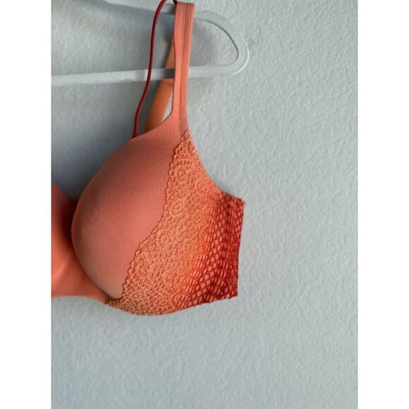 Cacique Women’s Ombré Linear Lace Smooth Balconette Bra Orange‎ Lace Size 42DD - Picture 4 of 15